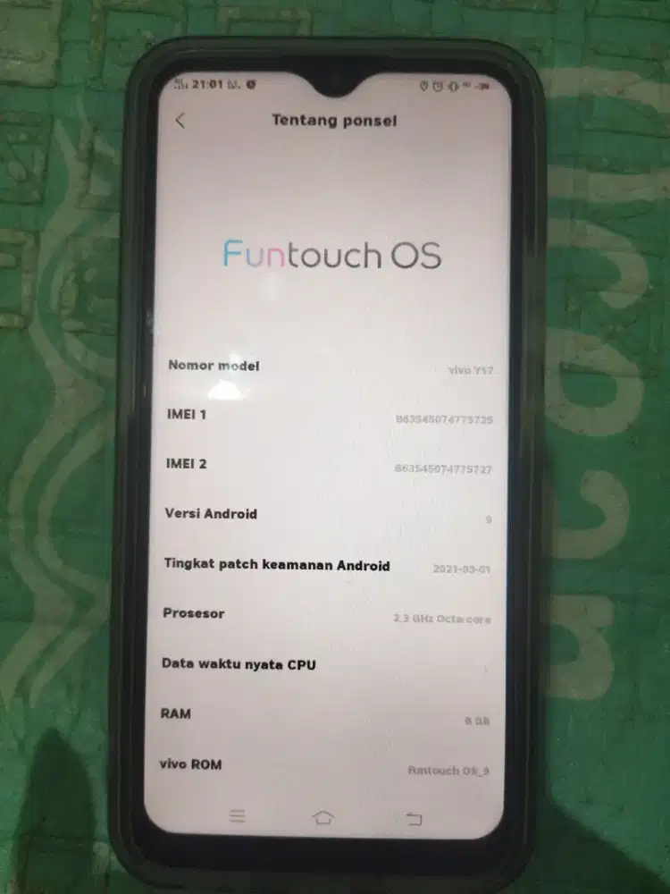 Vivo y17 ram 8 mulus