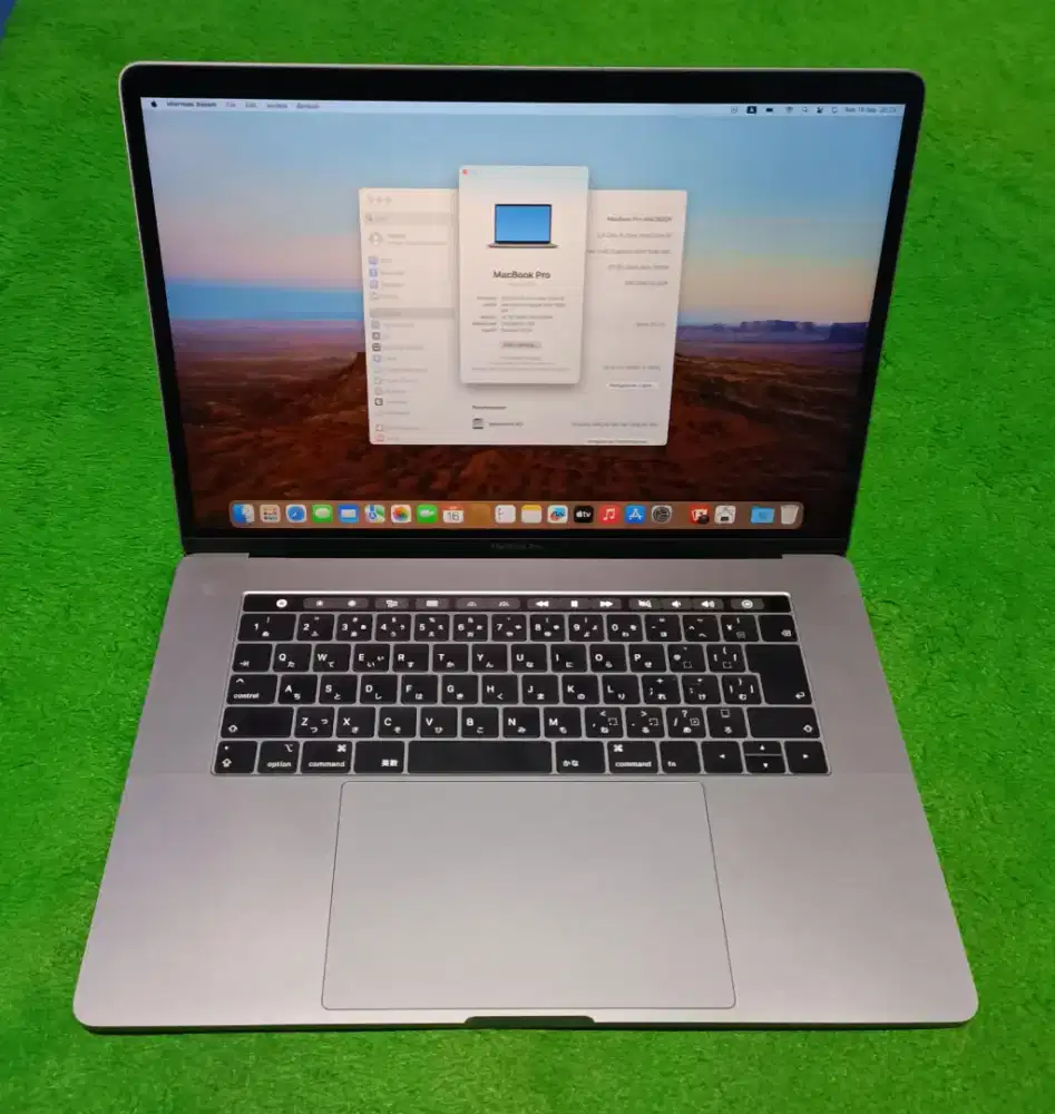 MacBook Pro 2019 15inch i9 32/512 Grey Touchbar Dual VGA Mulus Murah