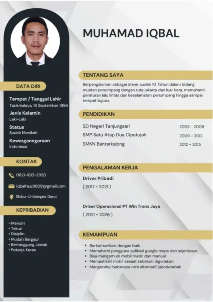 mencari pekerjaan sebagai driver