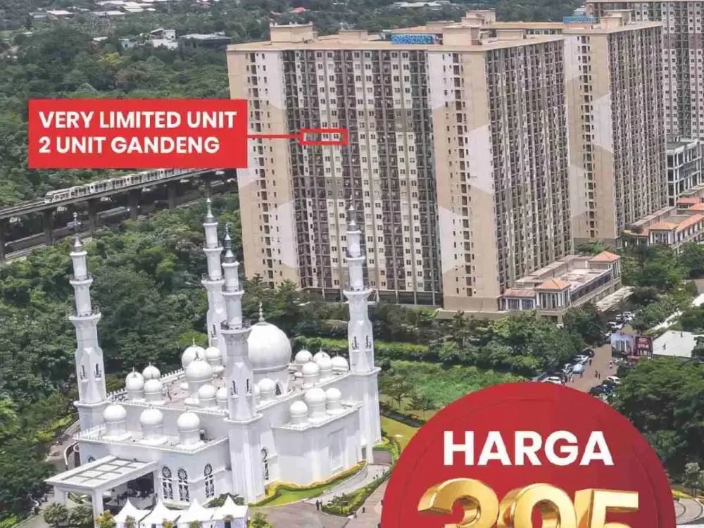 For Sell Apartemen 2Bedroom view Masjid Podomoro Golf view Cimanggis