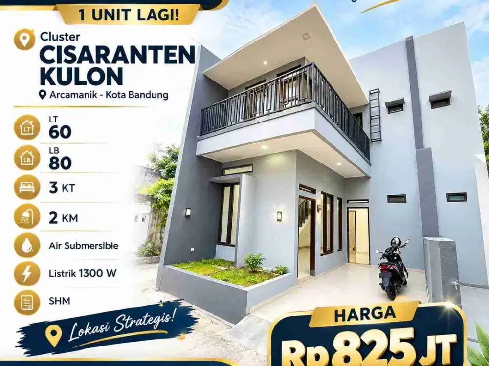 DIJUAL CEPAT 1 UNIT LAGI Rumah baru 2 lantai di Cisaranten Kulon, Arcamanik