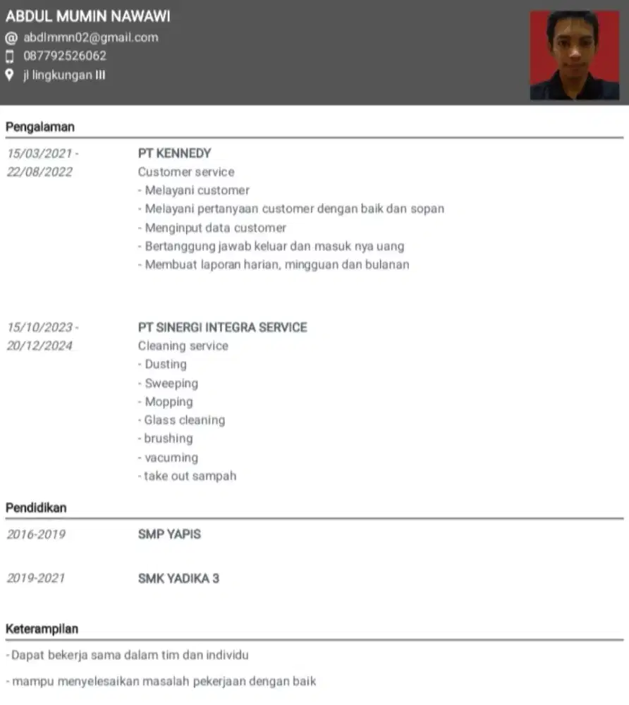 mencari pekerjaan