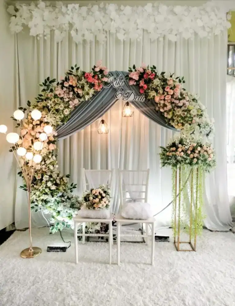Backdrop akad, ultah, tasyakuran dll