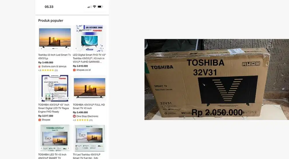 TV TOSHIBA 32 inch