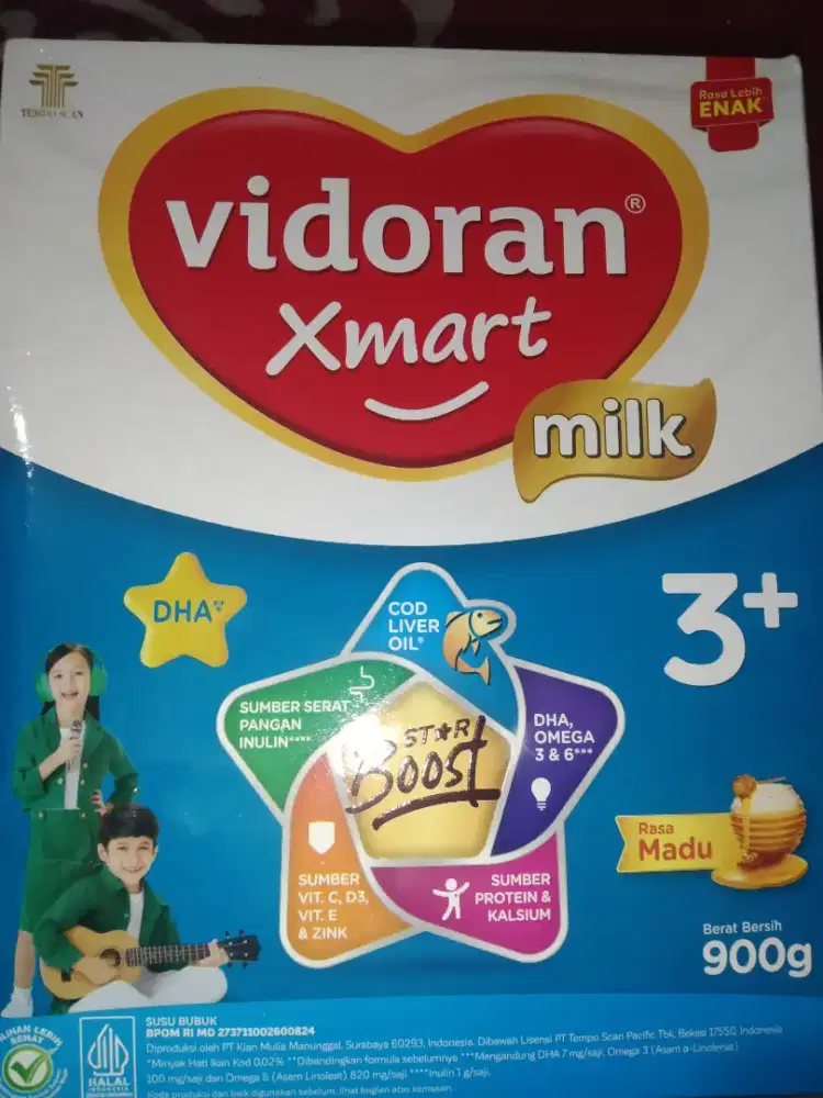 Susu vidoran xmart rasa madu