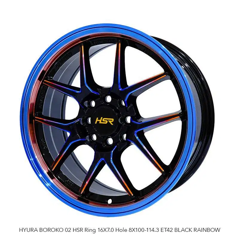 VELG MOBIL RACING HYURA HSR R16X7 H4X100 H4X114,3 ET42 RAINBOW