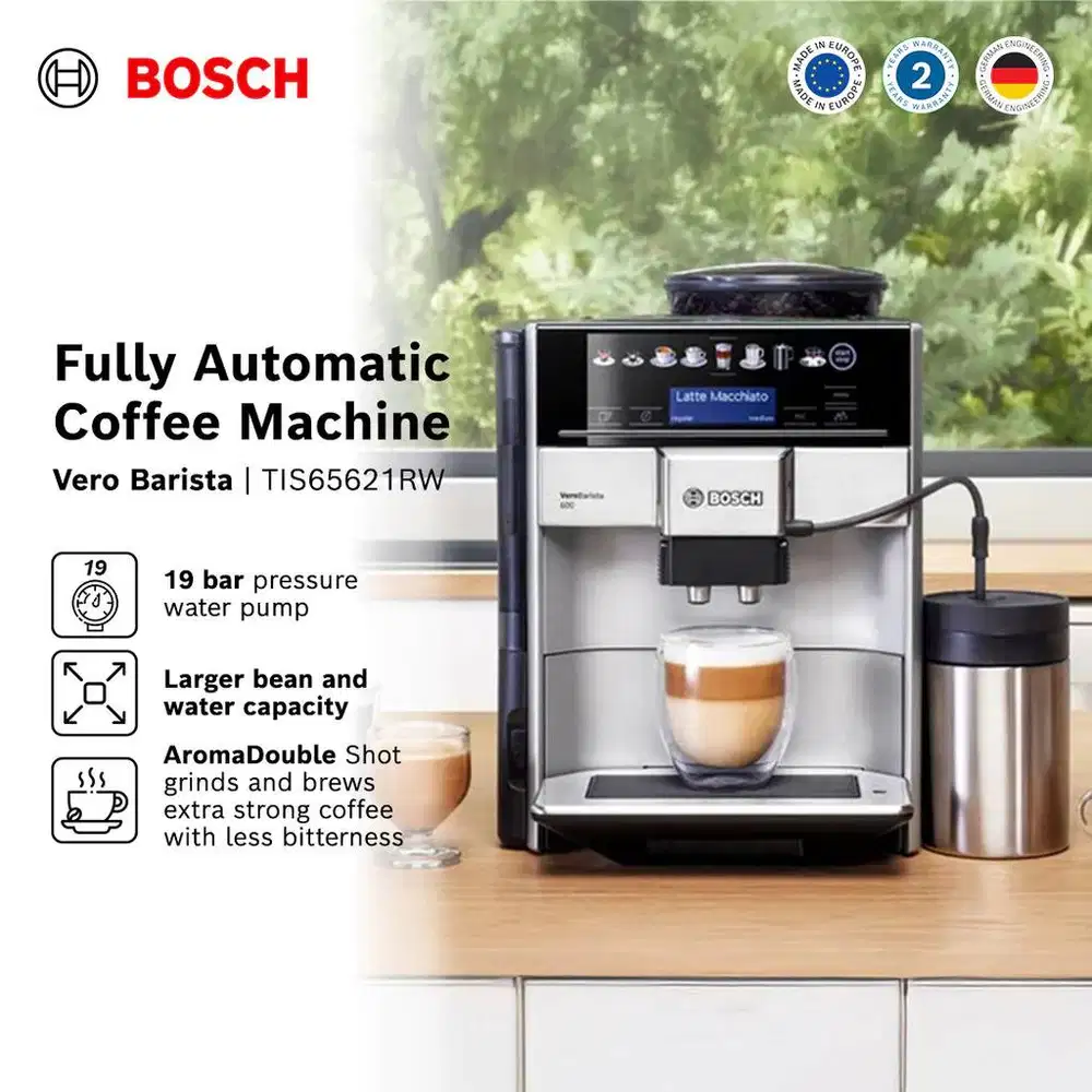 Bosch TIS65621RW Fully Automatic Coffee Machine VeroBarista 600 Silver