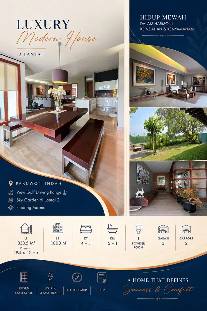 DIJUAL RUMAH MEWAH FURNISH IMPERIAL GOLF PAKUWON FULL JATI GOLF VIEW!