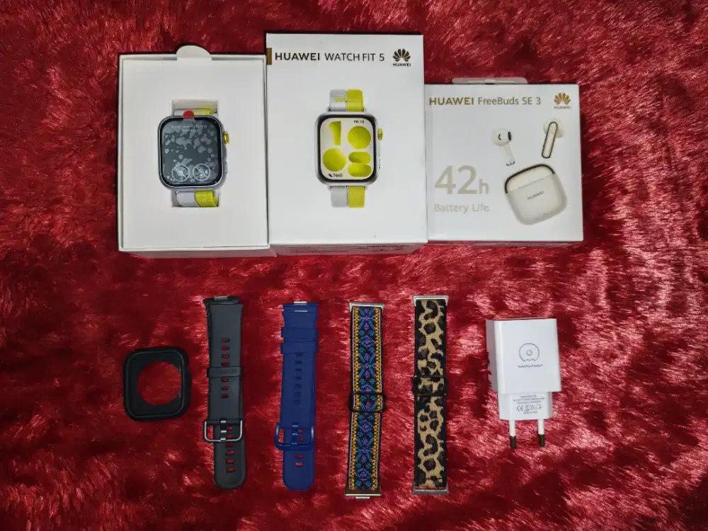 BUNDLING HUAWEI WATCH FIT 5 SILVER NYLON NFC