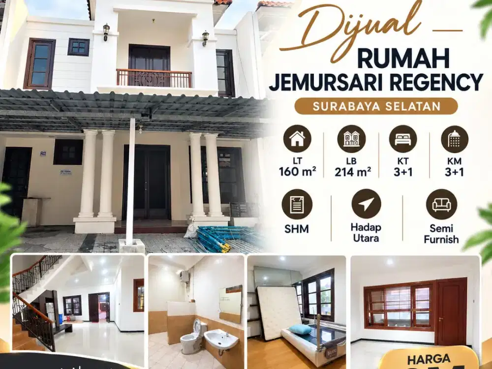 Dijual Rumah Jemursari Regency Surabaya Selatan