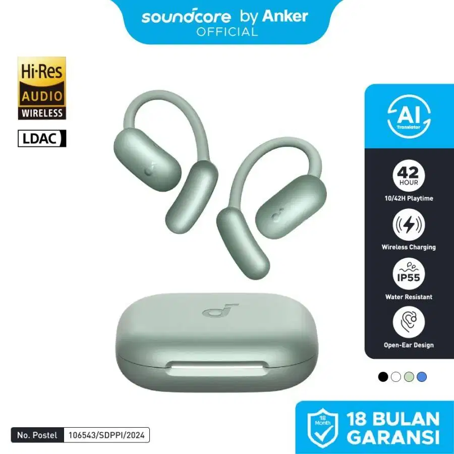 (Second Like New) Soundcore Anker AeroFit 2 Open Ear Headphone