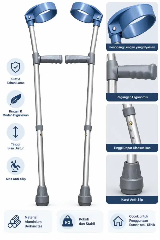 Shima forearm elbow crutch