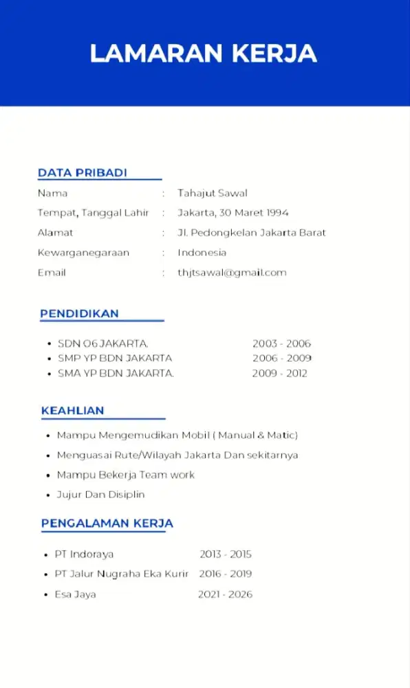 Cari pekerjaan driver