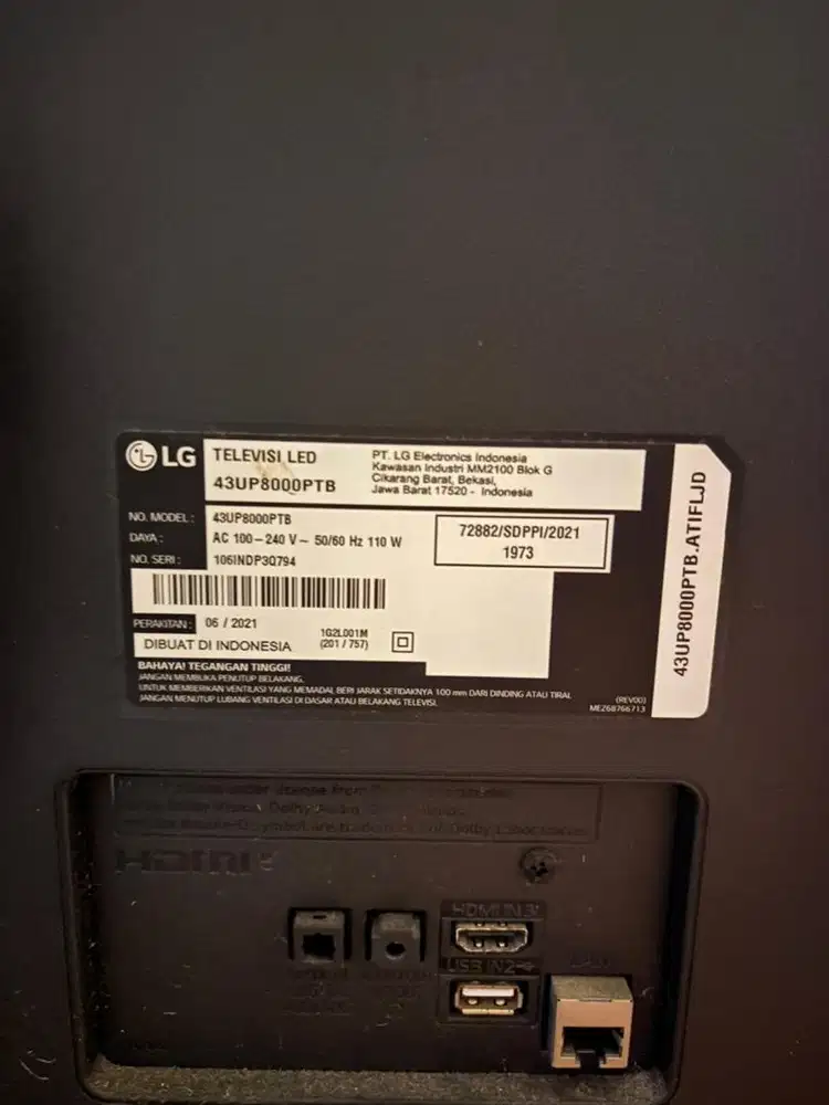 Tv LG smartv 50 inch