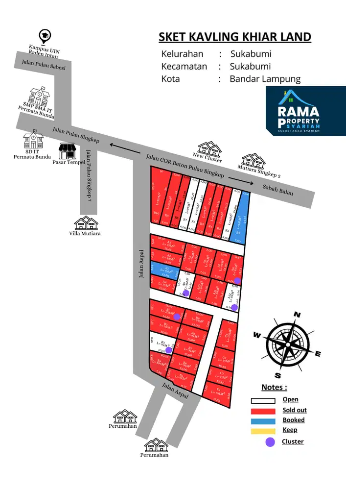 PROMO RUMAH CLUSTER PULAU SINGKKEP SUKARAME