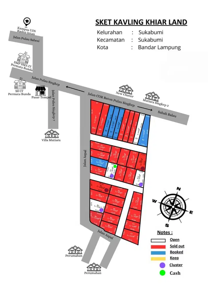 PROMO RUMAH CLUSTER PULAU SINGKKEP SUKARAME