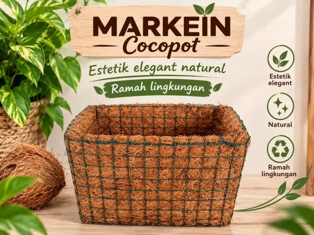 Pot bunga anggrek persegi estetik