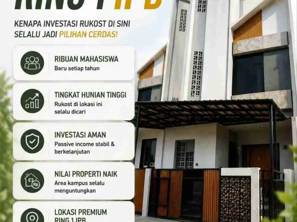 Jual Kos Kosan Baru Aktif Dekat Kampus IPB Dramaga Bogor Barat (7 Kamar + 7 KM)