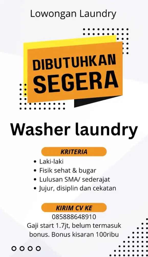 Posisi washer laundry