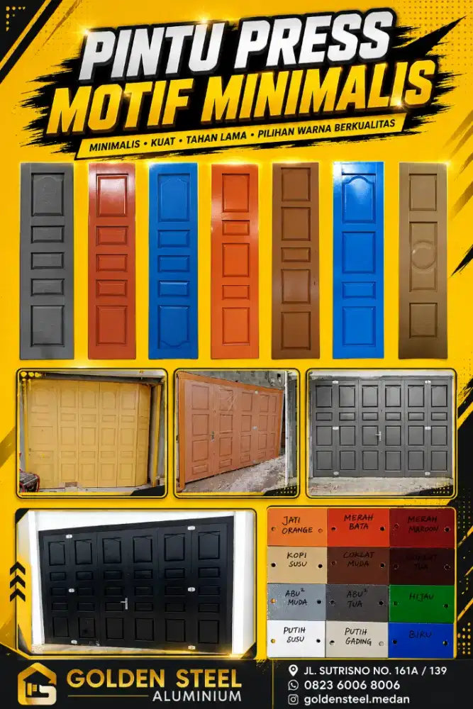 Pintu Besi Press Ruko Lipat/Tikung,Folding Gate,Pintu Steel