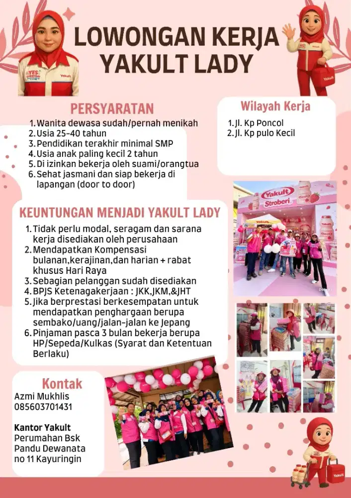 Lowongan menjadi Yakult lady