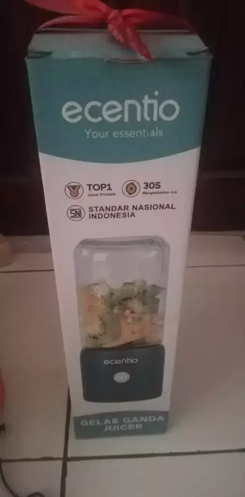 Blender Portable Ecentio Glass Dual-Cup Juicer (10-Blade)