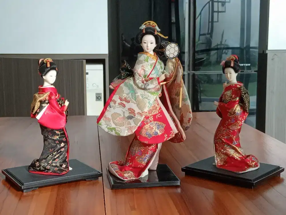 Pajangan Boneka Tradisional Jepang 1 Set (3 pcs)