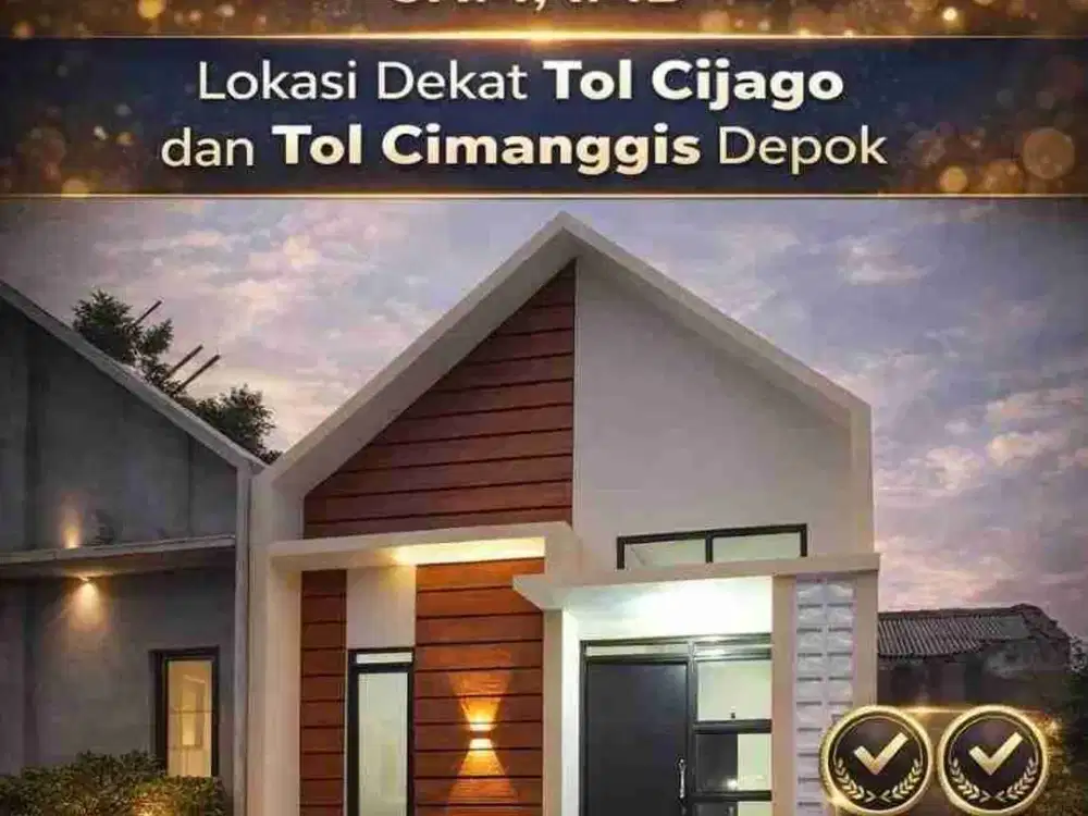 Rumah Siap Huni 1 Unit Terakhir, Strategis Dekat Tol Cimanggis