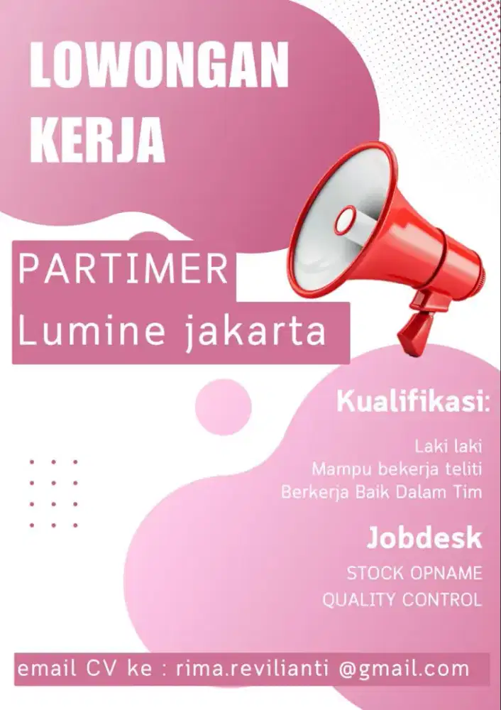 Urgent! Need Partimer warehouse