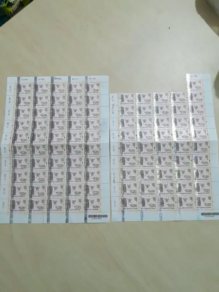 Materai 10000 masih baru
