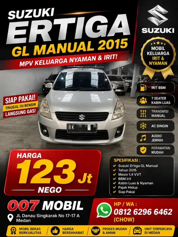 Suzuki Ertiga GL Manual 2015,2014,2016 ,Avanza 2012,2013, Xenia