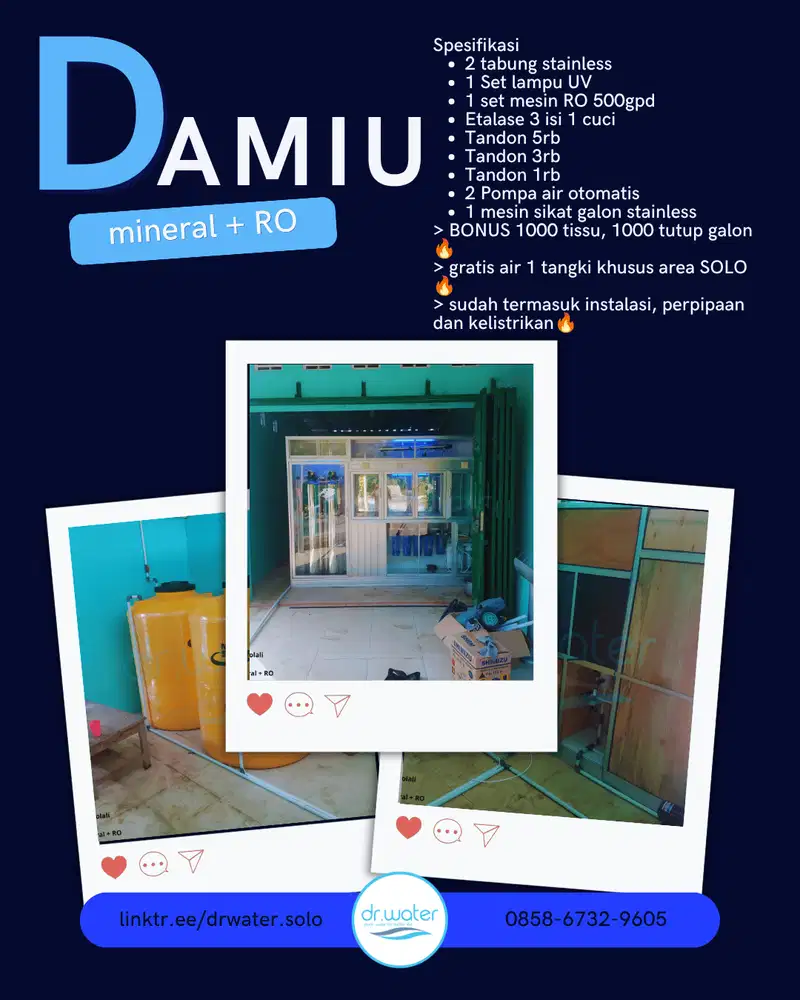 Paket Pasang Depot Air Minum Isi Ulang Terima Beres