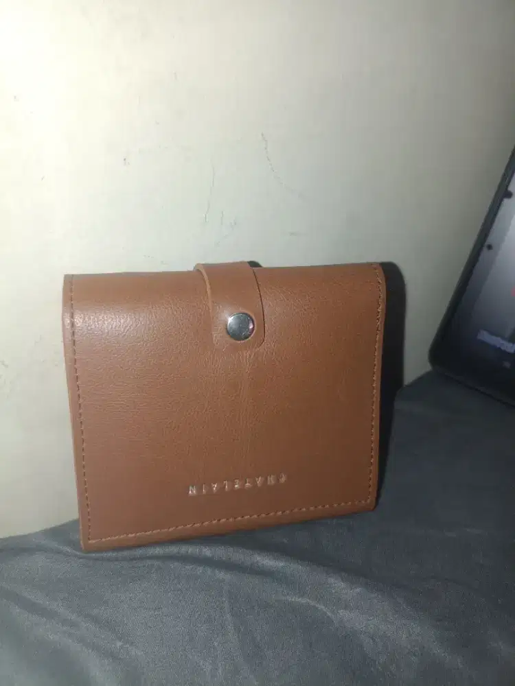 CHATELAIN dompet wanita lipat, coklat, preloved