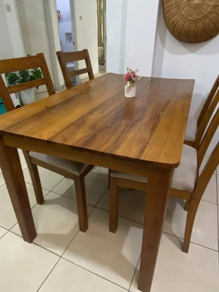 DIJUAL Meja makan Kayu Jati Asli