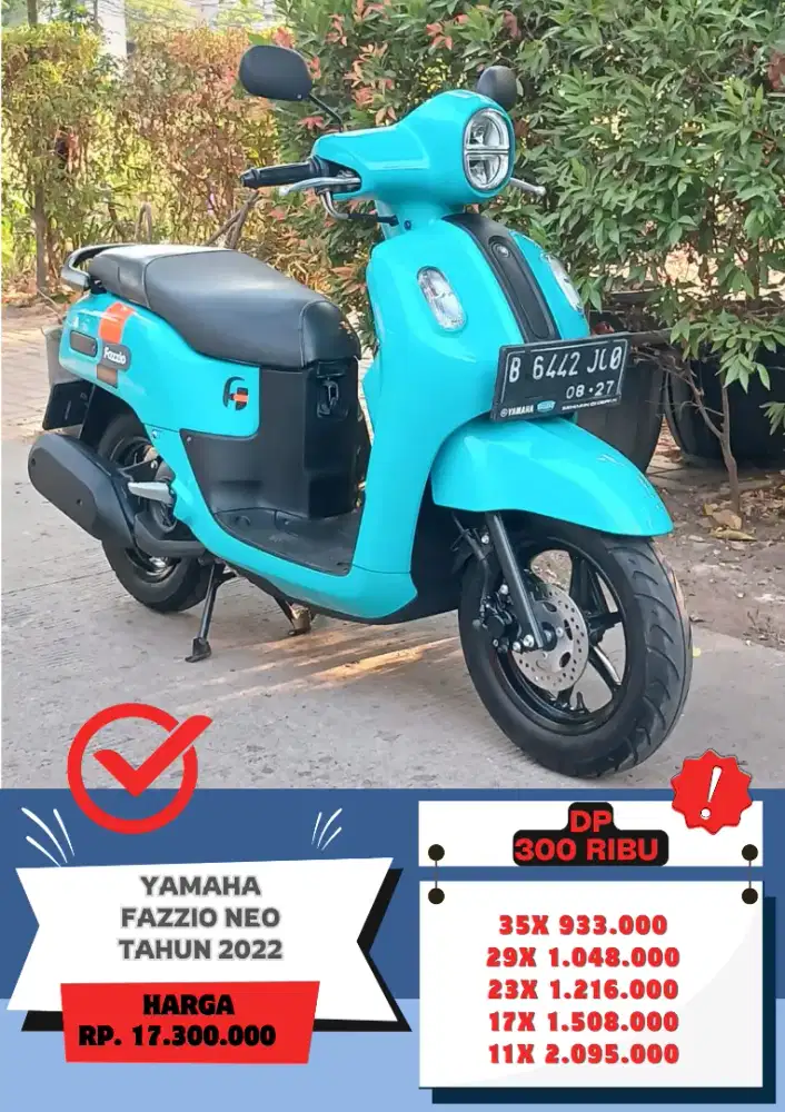 Yamaha Fazzio Neo Tahun 2022 DP 300Ribu Siap Pakai