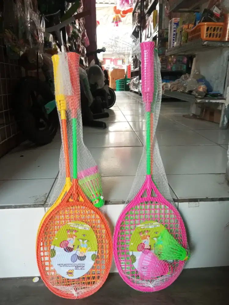 Mainan Anak Raket badminton plastik isi 2