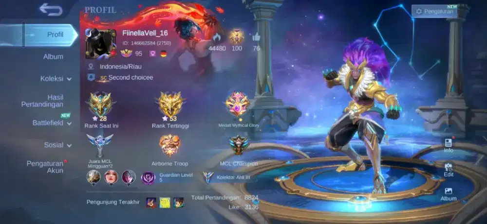 Jual akun Mobile Legends