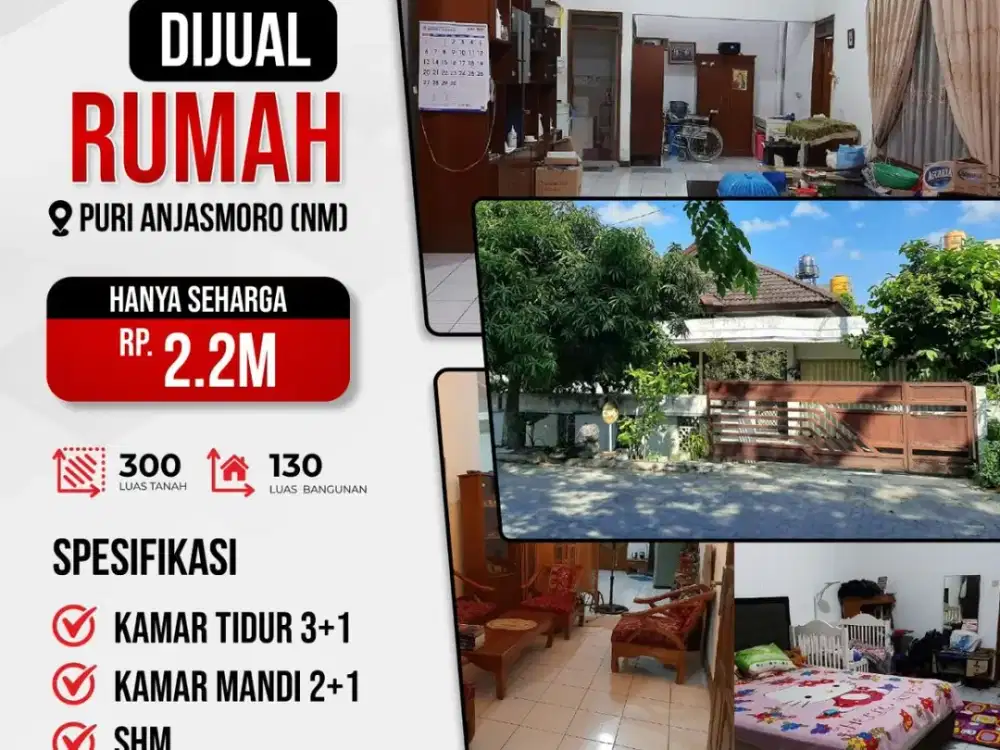 Dijual Rumah di Puri Anjasmoro