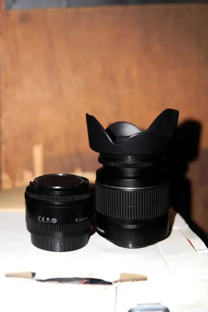 LENSA FIX CANON 50MM 1.8 II + LENSA KIT 18-55MM