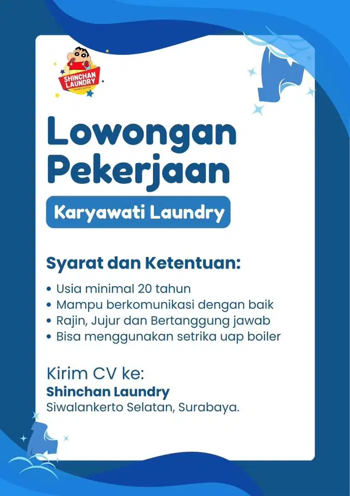 Lowongan Karyawati Laundry
