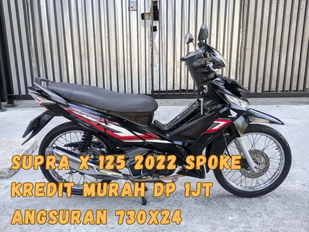 Supra x 125cc 2022 Spoke Hitam Metalik Km60Rban Original