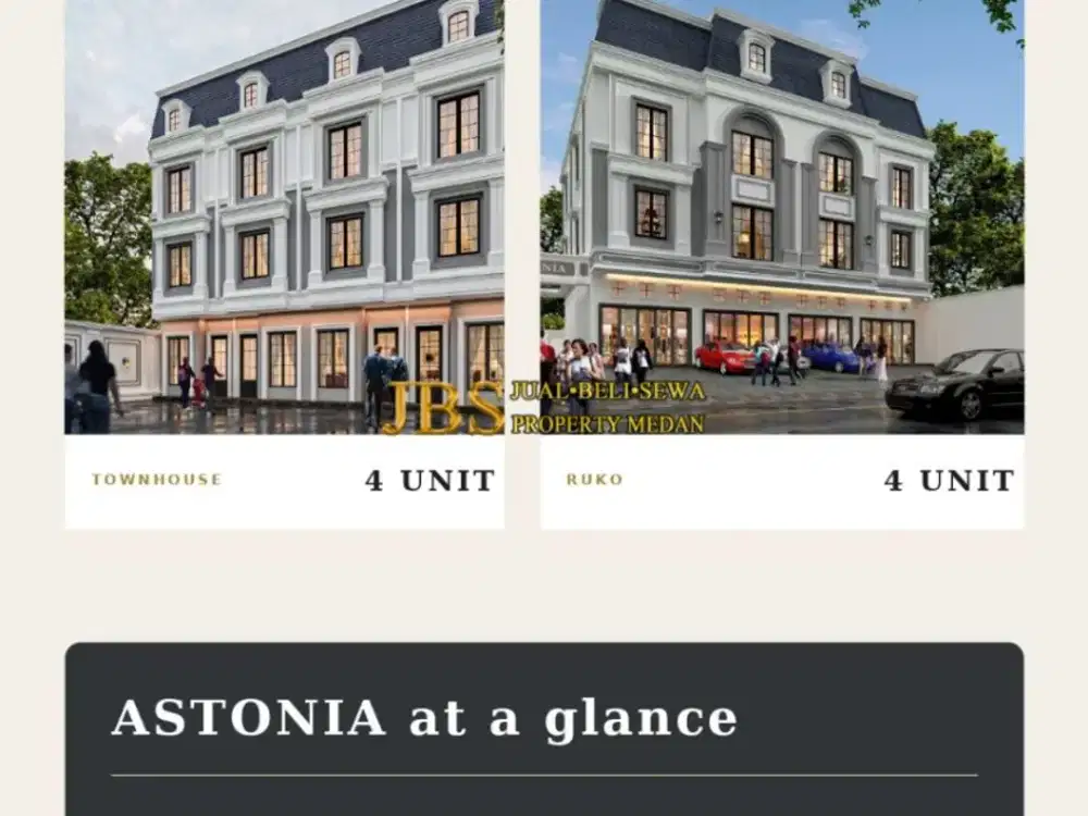 Hanya 8 Unit!! Hunian dan Ruang Usaha di Komplek Astonia Jalan Bambu I - Kota Medan