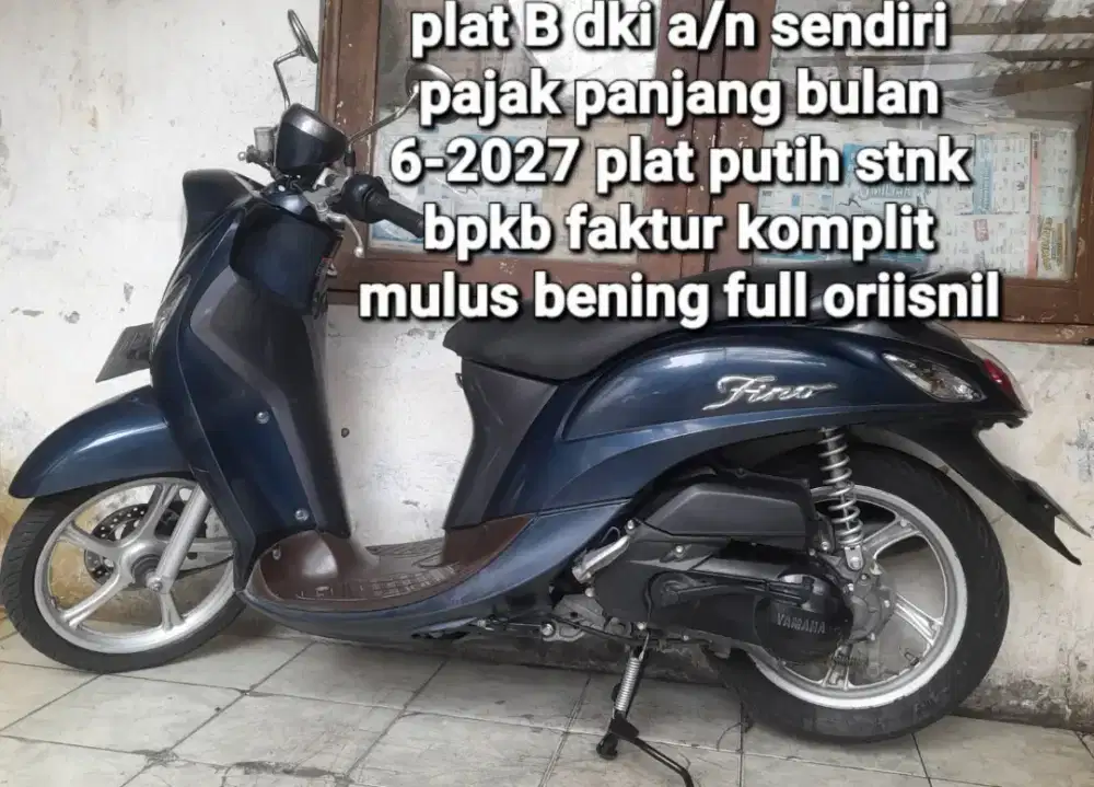 Yamaha Fino 2017 grande LED iss blue core 125 cw asli biru B dki timur