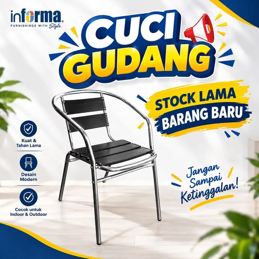 Kursi Informa Outdoor Taman Teras Besi Stainless | Kursi Cafe Restoran