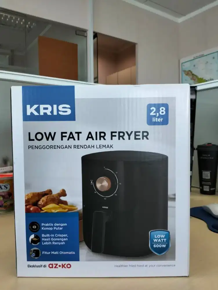 Kris Low Fat Air Fryer 2.3 Liter - 600 Watt (Masih Segel)
