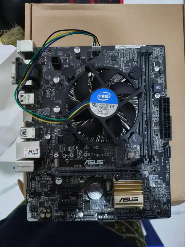 Motherboard Asus H110M dan CPU i3 7100 + cooler
