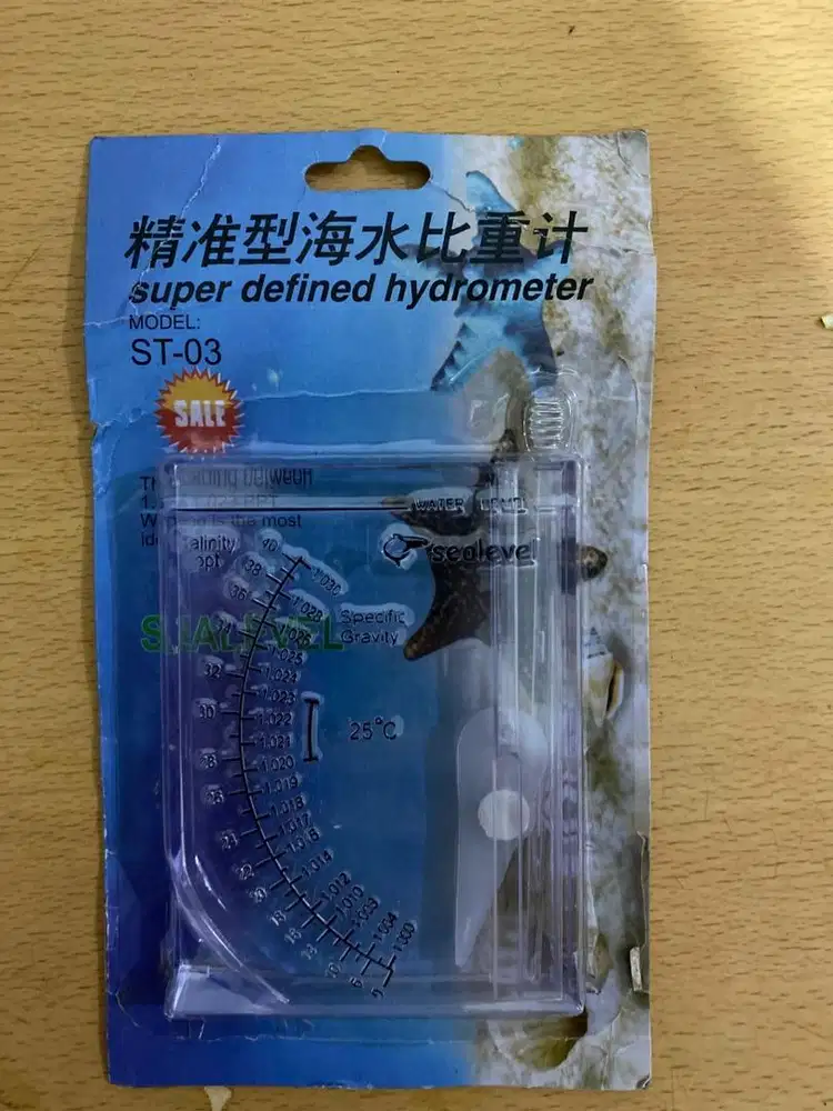 Salinity hydrometer Salt Water Aquarium