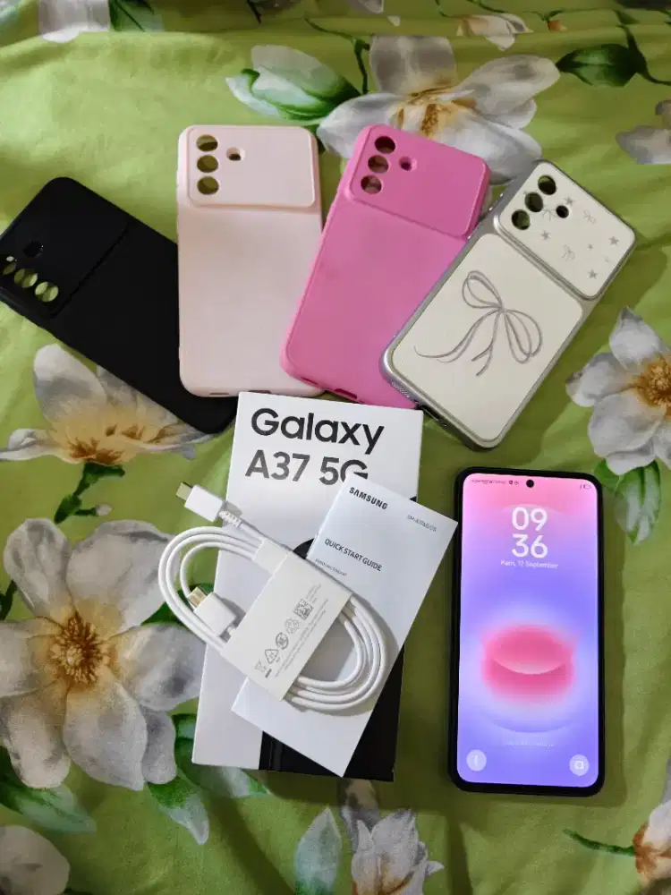 JUAL SAMSUNG GALAXY A37 8/256 GB WARNA HITAM GARANSI RESMI SEIN FULSET