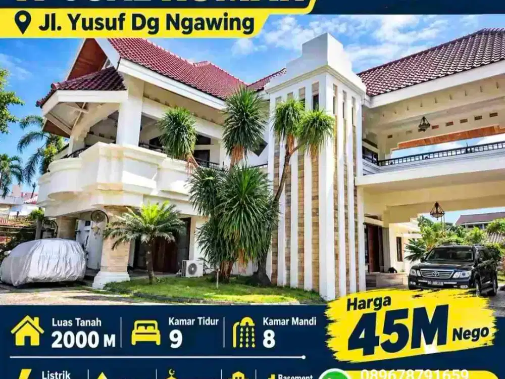 Dijual Rumah 2 Lt di Jl. Yusuf Dg. Ngawing Makassar