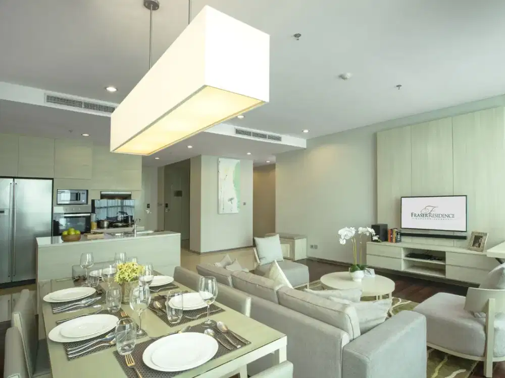 Disewakan 3 Bedroom Premier Sewa Tahunan di Fraser Residence Menteng Jakarta